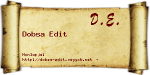 Dobsa Edit névjegykártya